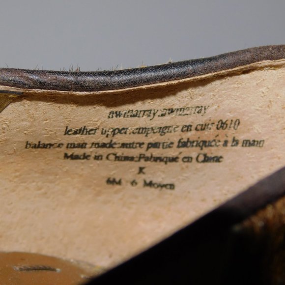 Nine West Womens 6M Brown Tan Striped Animal Hair Platform Heels - Picture 3 of 9